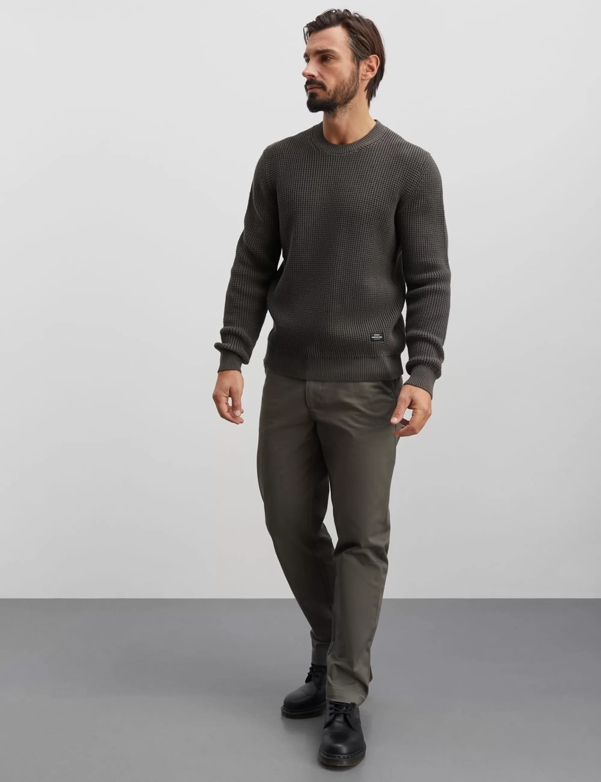 MADS NØRGAARD Tight Cotton Noah Knit Beluga Best