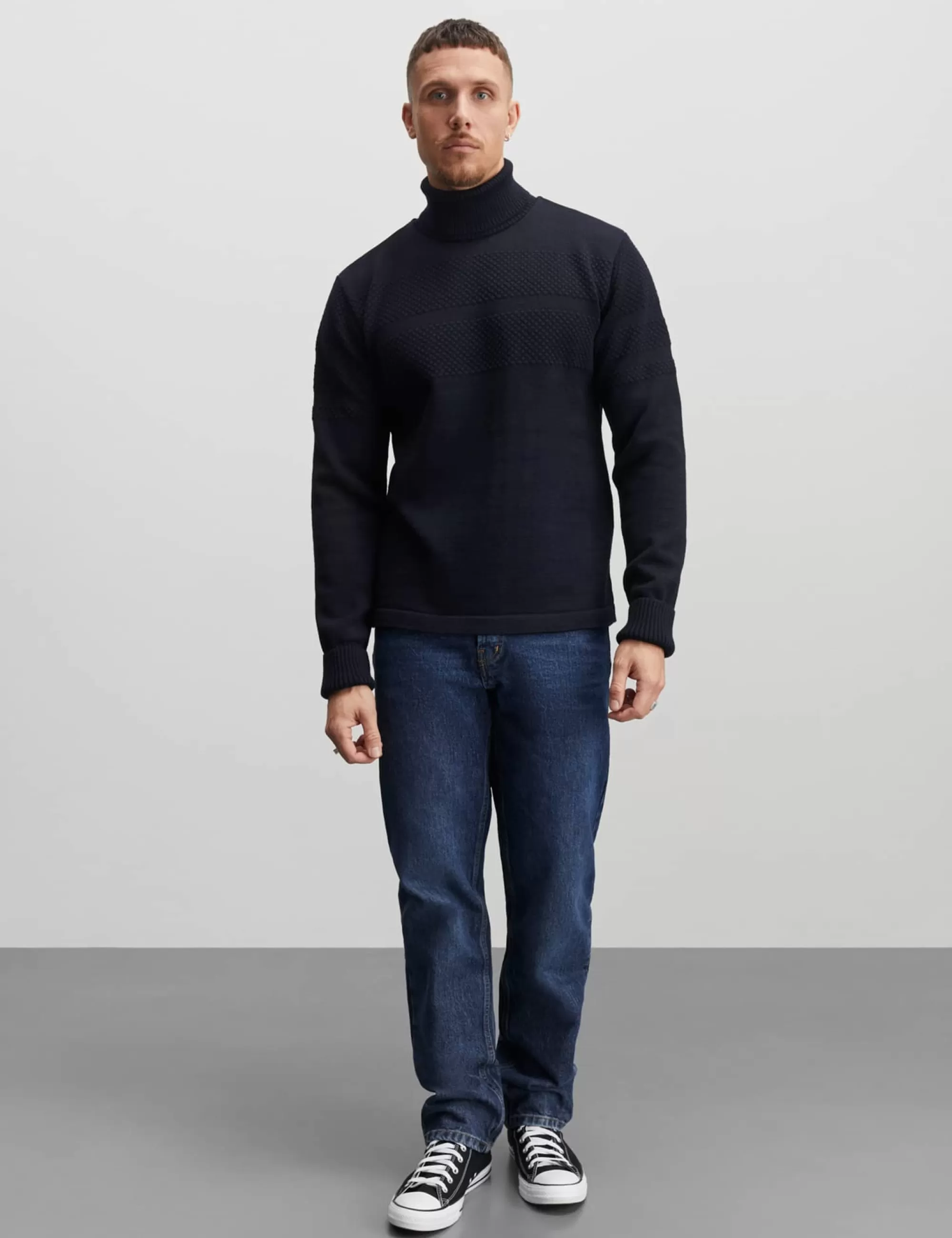 MADS NØRGAARD Wool Klemens Knit Sky Captain Best Sale