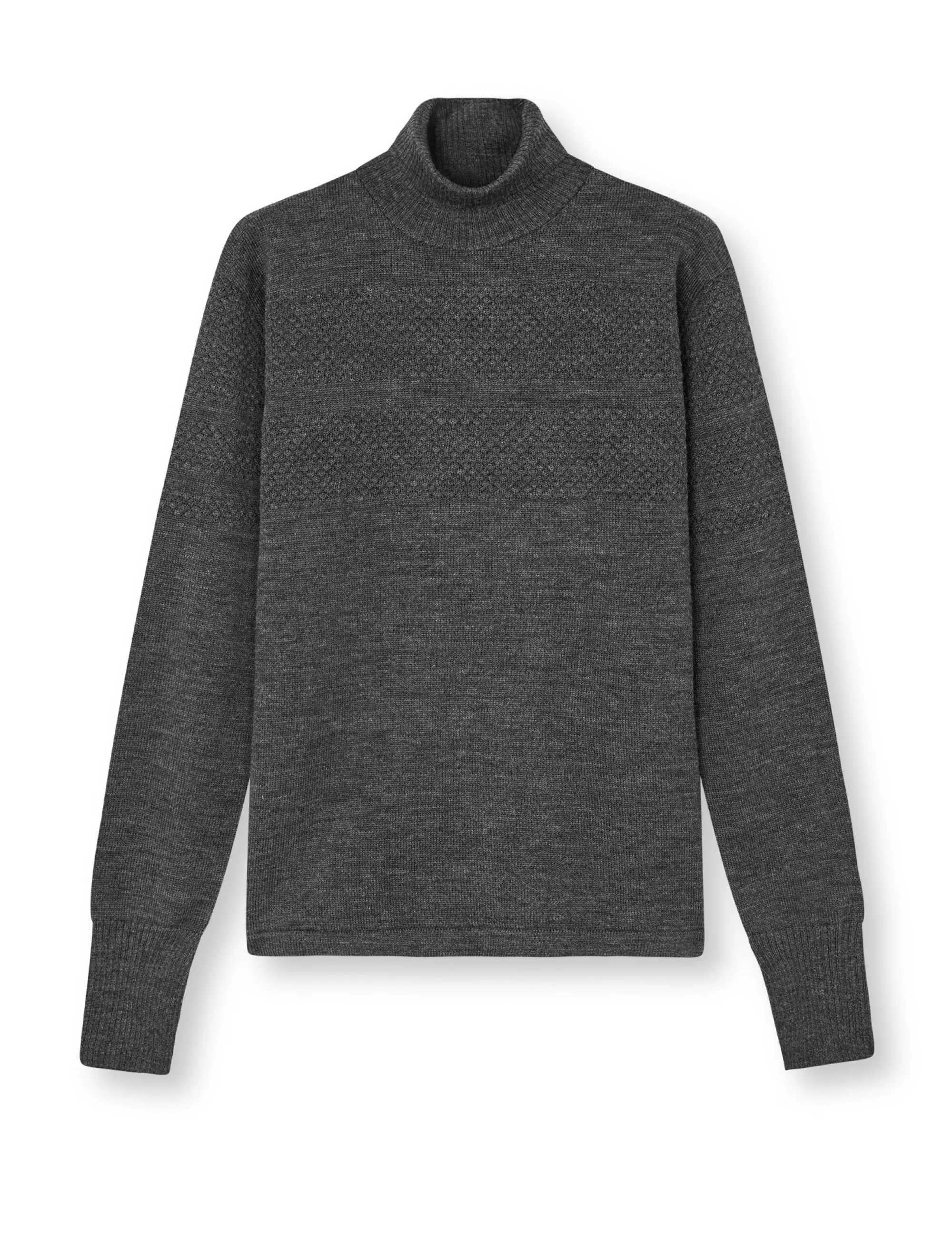 MADS NØRGAARD Wool Klemens Knit Charcoal Melange Flash Sale