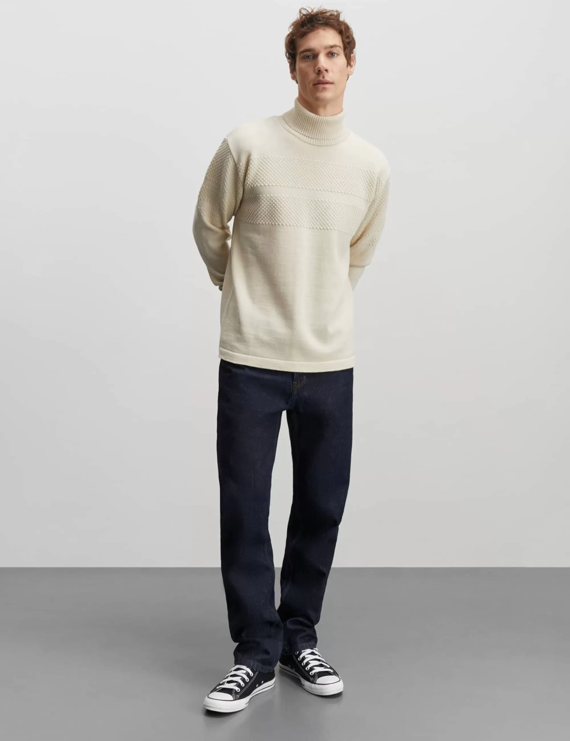 MADS NØRGAARD Wool Klemens Knit Vanilla Ice Fashion