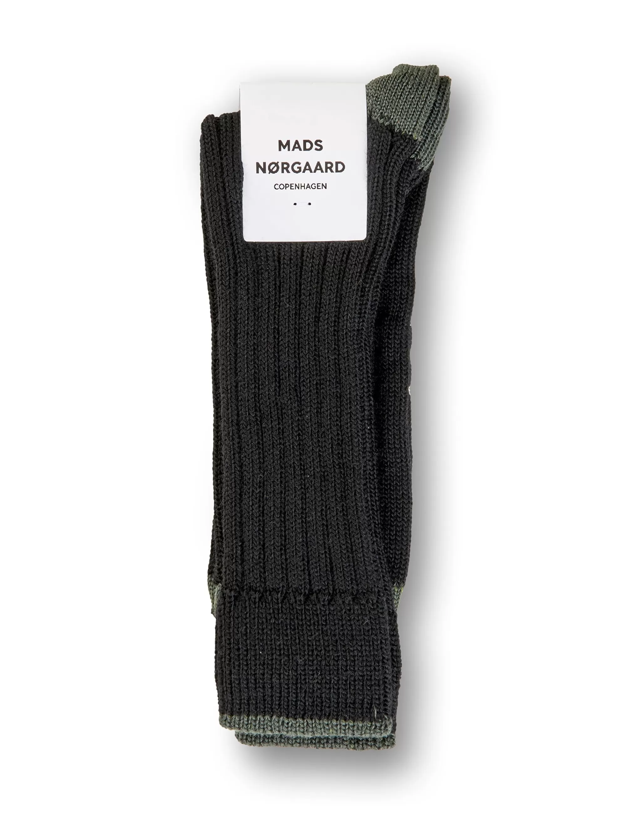 MADS NØRGAARD Woolen Carl Rib Socks Black Fashion