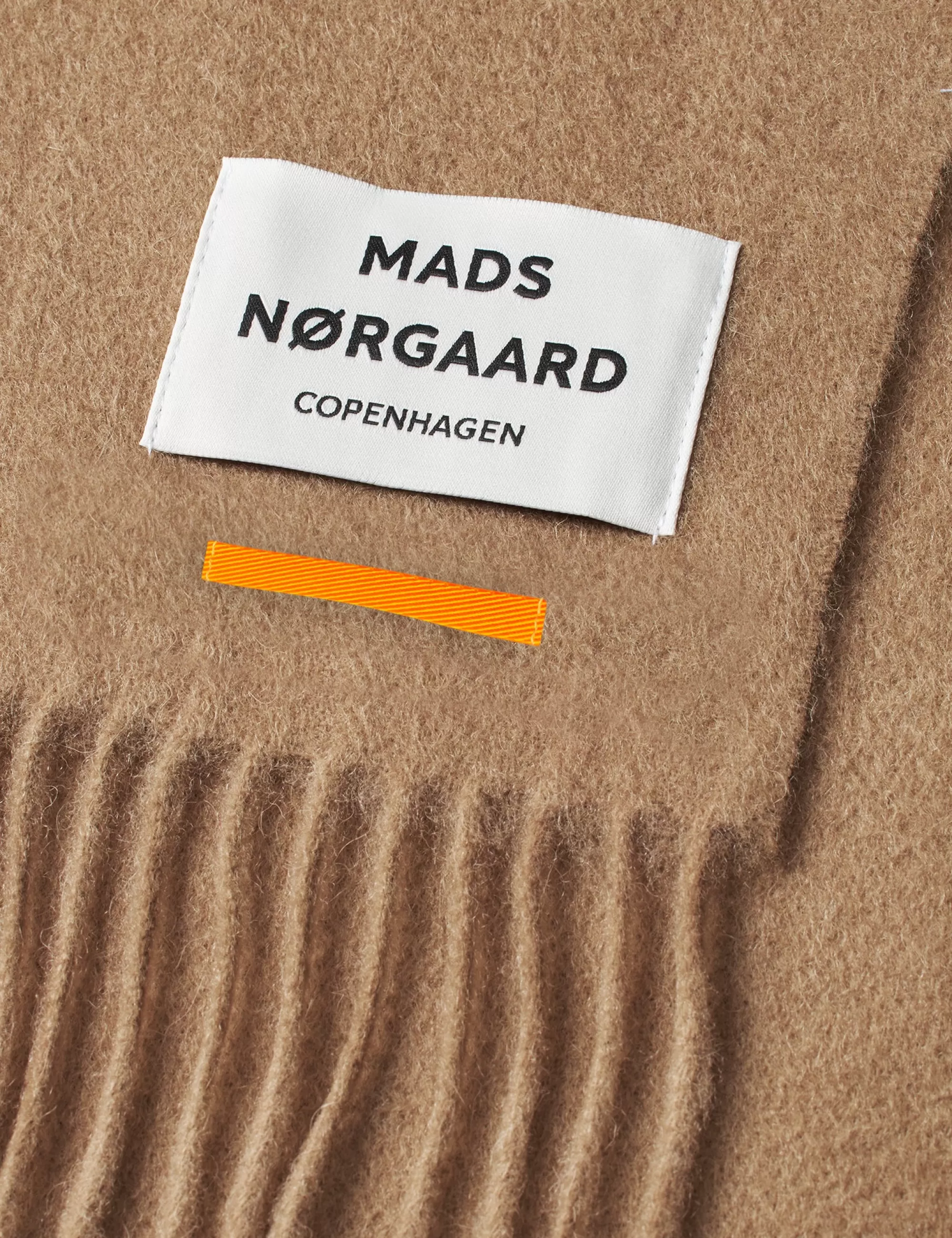 MADS NØRGAARD Woven Wool Tessa Scarf Tiger's Eye Hot